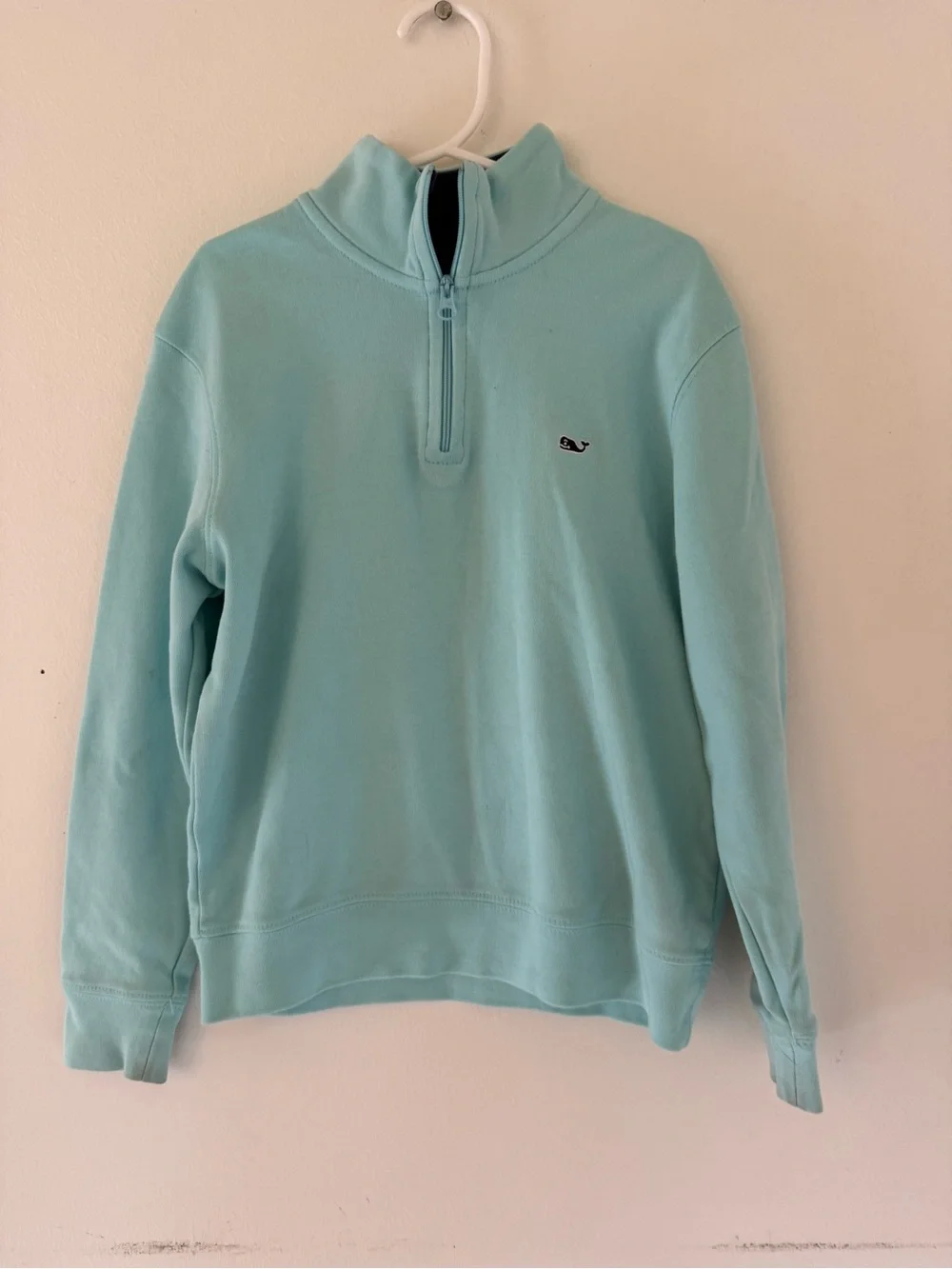 Vineyard Vines Boy’s Light Aqua Quarter-Zip Pullover